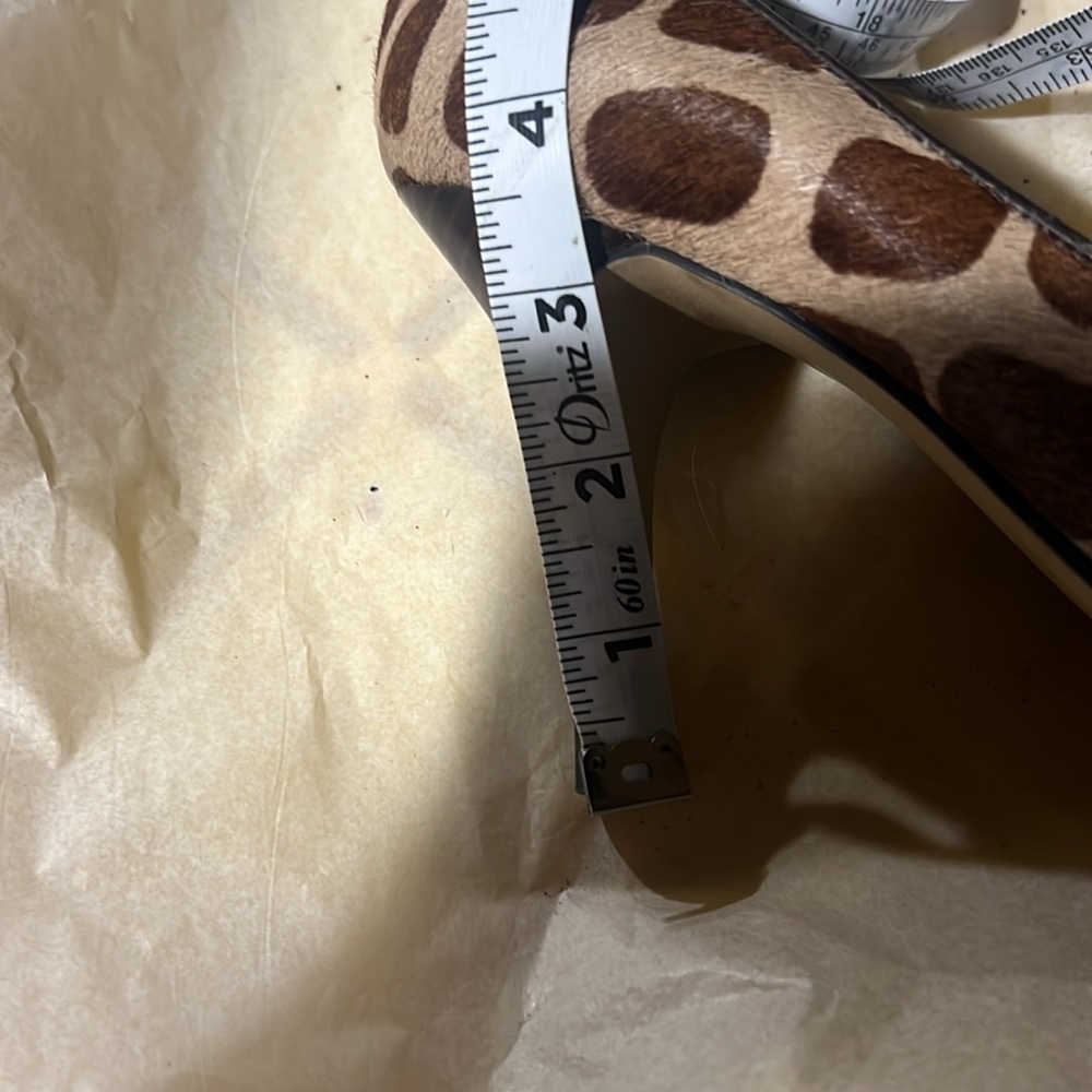 Nine West Brown Animal Print Heels with Buckle - Picture 7 of 7